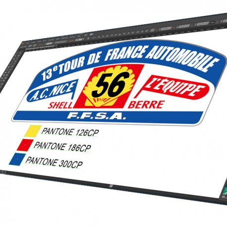 Sticker Plaque Rallye 13e Tour de France FFSA